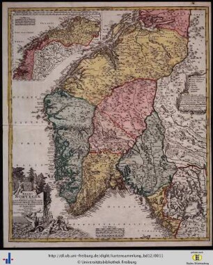 Regni Norvegiae accurata tabula.