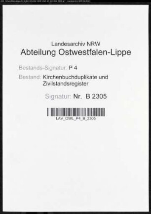 Heiratsbelege zum Zivilstandsregister Lüdenscheid (H 1810)