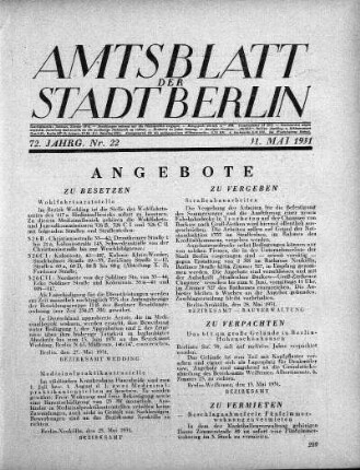 1931,22: Nr. 22, 31. Mai 1931