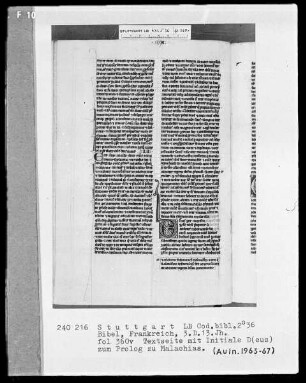 Bibel — Initiale D(eus), Folio 360verso