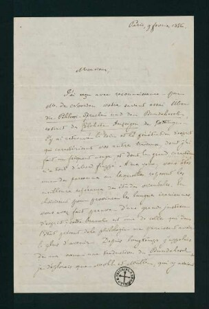 Brief vom 9. Februar 1876?
