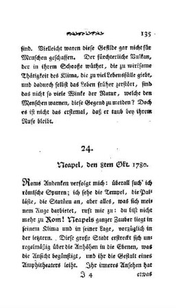 24. - Neapel, den 8ten Okt. 1780.
