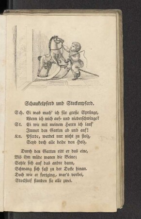 Schaukelpferd und Steckenpferd.