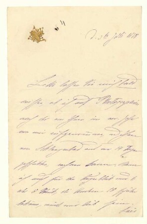 Eigenhändiger Brief mit Unterschrift
