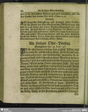 Am Heiligen Oster-Dienstag