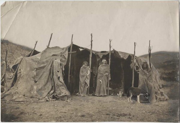 Patagonians in front of their tent