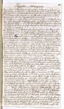 WHK 39 Preußische Revüen und Manöver: Disposition zum Manöver bei Berlin, 19. Mai 1788