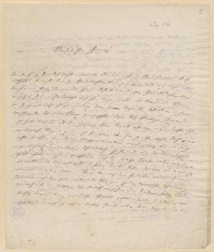Friedrich Wilhelm Thiersch (1784-1860) Nachlass: Brief von Christian Walz an Friedrich Wilhelm Thiersch - BSB Thierschiana I.87. Walz, Ernst Christian Ferdinand
