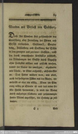 Wunden mit Verlust von Substanz
