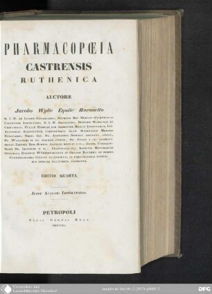 Pharmacopoeia castrensis Ruthenica