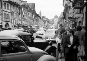 Waldshut: Verkehr in der Hauptstraße, Blick nach dem Osttor