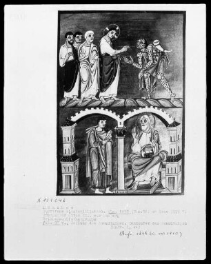 Evangeliar Kaiser Ottos III. aus dem Bamberger Dom — Bildseite mit zwei Miniaturen, Folio 97verso