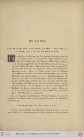 Einleitung: Gestaltung der Anbetung in der früh-christlichen und byzantinischen Kunst