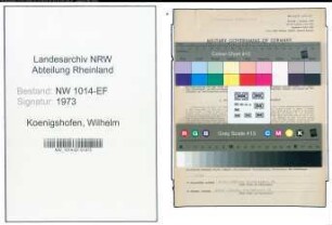 Entnazifizierung Wilhelm Koenigshofen , geb. 24.03.1914 ()