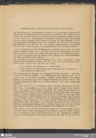 1. Problematik Der Gravimetrischen Auswertung