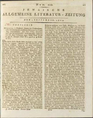 Num. 210. Den 1. Sept. 1804