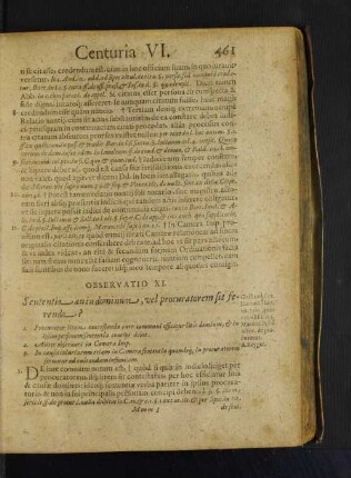 Observatio XI. Sententia anin dominum, vel procuratorem sit ferenda?