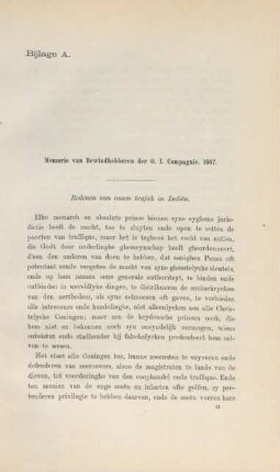 Bijlage A. Memorie van bewindhebberen der O. I. Compagnie. 1607
