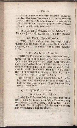 e) Religiöse Gegenstände.