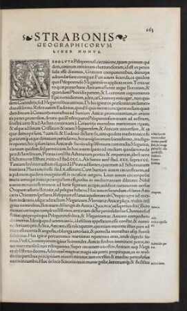 Strabonis Geographicorum Liber Nonus.