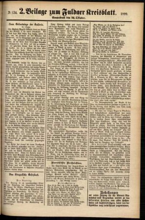 Dritte Ausgabe vom Samstag, den 21. Oktober 1899.