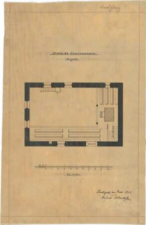 Dolmetsch, Heinrich; Zazenhausen; Ev. Pfarrkirche, Restaurierung - Empore (Grundriss)