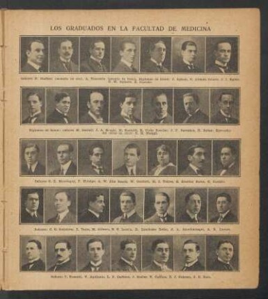 Los graduados en la Facultad de Medicina - [Retratos]