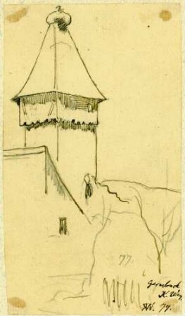 Gernsbach Storchenturm aus südwestlicher Richtung