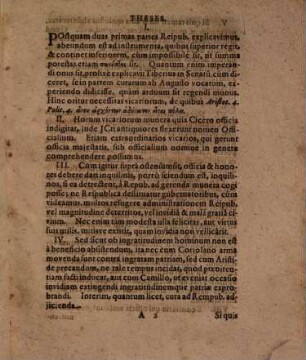 Disputationum Politicarum Octava De Officiis Reipubl. in genere & Senatû