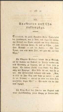 XII. Anekdoten und Charakterzüge.