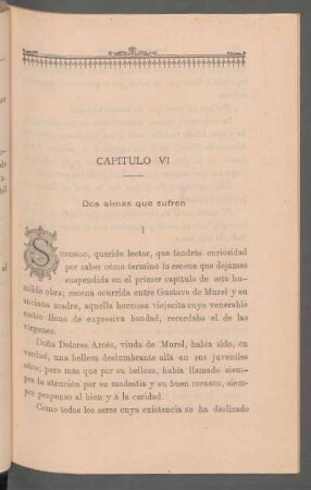 Capítulo VI - Dos almas que sufren