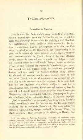 Tweede hoofdstuk. De residentie Batavia