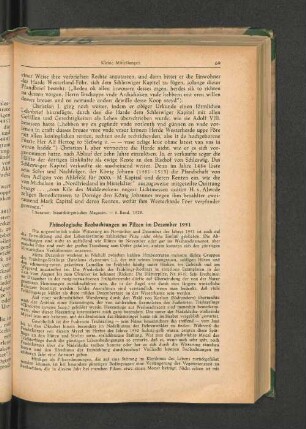 Phänologische Beobachtungen an Pilzen im Dezember 1951