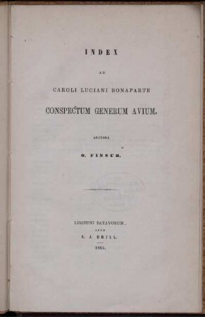 [T.3]: Conspectus generum avium. [T.3]
