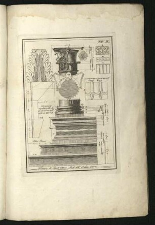 Tav. IX. Tempio di Marte Ultore. Studj dell' Ordine interno