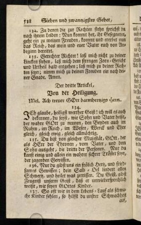 538-547, Das 27. Gebet. Der dritte Artickel (134-192)