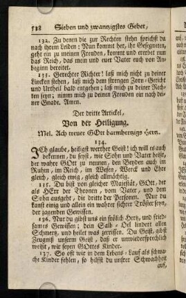 538-547, Das 27. Gebet. Der dritte Artickel (134-192)