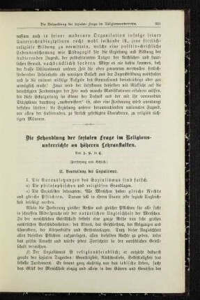 ¬Die¬ Behandlung der sozialen Frage im Religionsunterrichte an höheren Lehranstalten : (Fortsetzung statt Schluß)