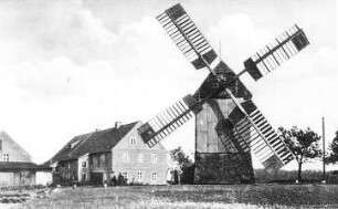 Sohland a. Rotstein. Bachmannwindmühle, Ansichtskarte, Repro