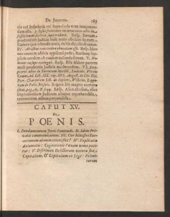 Caput XV. De Poenis.