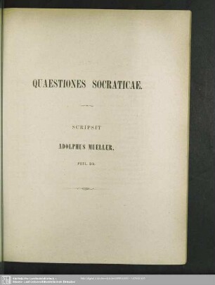 Quaestiones Socraticae