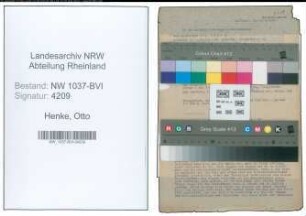 Entnazifizierung Otto Henke , geb. 17.07.1895 (Kassierer)