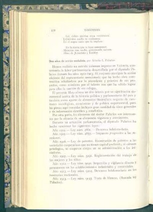 Dos años de acción socialista, por Alfredo L. Palacios