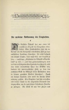 Die moderne Auffassung des Tragischen