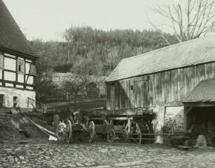 Beerwalde, Wassermühle, Blick über den Hof