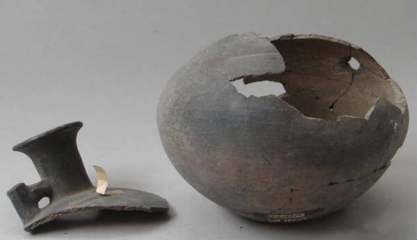 Fragments of a clay vessel