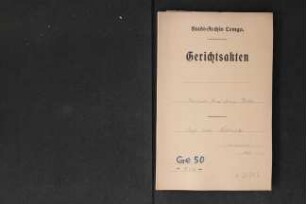 Bitter, Bernh. Henrich, Weißgerber gegen Silchmüllerm Sophie Louise (B 635) 1805