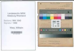 Entnazifizierung Wilhelm Werp , geb. 20.04.1903 (Geschaeftsfuehrer)