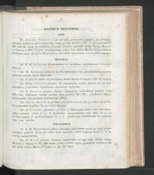 Doctorum Privatorum.