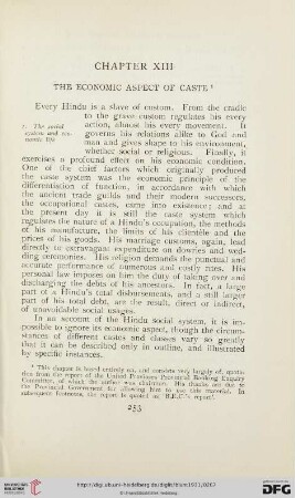 XIII. The economic aspect of caste